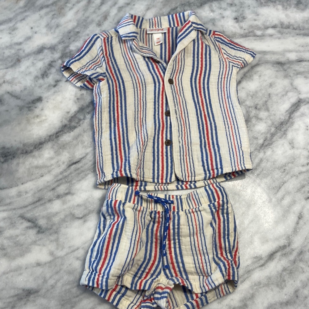 Cat & Jack linen set, perfect for 4th of July
